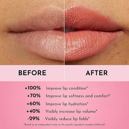 Forget the Filler Lip-Plumping Line-Smoothing Satin Cream Lipstick, Tropic, Pink, 0.1 Ounce