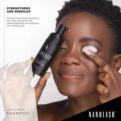 Lash & Brow Shampoo 50 ml - cleansing shampoo for eyelashes and eyebrows, eyelash foam, eyelash extension cleanser