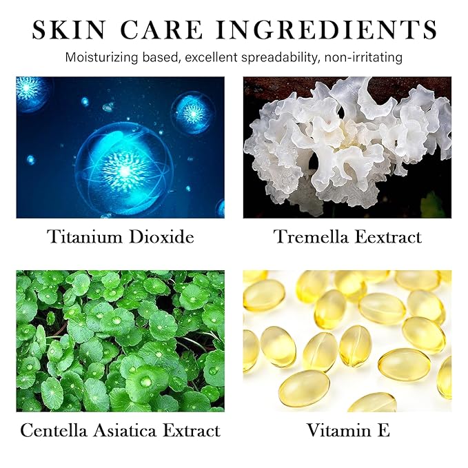 Mushroom Head Air Cushion CC Cream Foundation, 2PCS Full Coverage Concealer Foundation Face Makeup Set with Makeup Brush, Long-lasting Oil Control Moisturizing BB Cream, Even Skin Tone, Natural