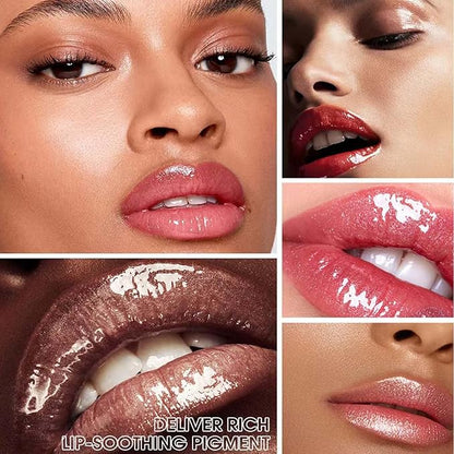 Purple Lip Gloss Lip Plumper Gloss Tinted Glitter Lipgloss Lip Oil Teens Moisturizing Lipstick Lip Balm High Shine And Vegan Plumping Lip Gloss For Women Girls Long-Lasting Dry Lip Care (07)
