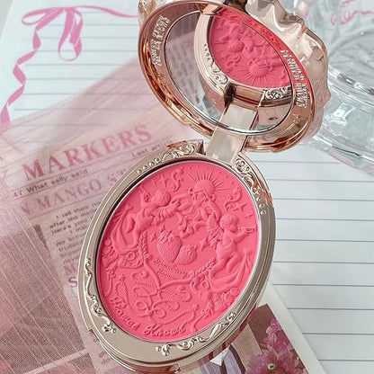 Flower Knows Violet Strawberry Rococo Glitter Lip Gloss G02+Strawberry Rococo Embossed Blush G01
