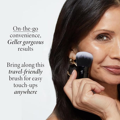 LAURA GELLER NEW YORK Effortless Essentials Kits - Cream Finish (4pc): Baked Balance-n-Brighten Foundation, Tand + Spackle Makeup Primer, Hydrate + Modern Classic Cream Lipstick, Real Rosy + Kabuki