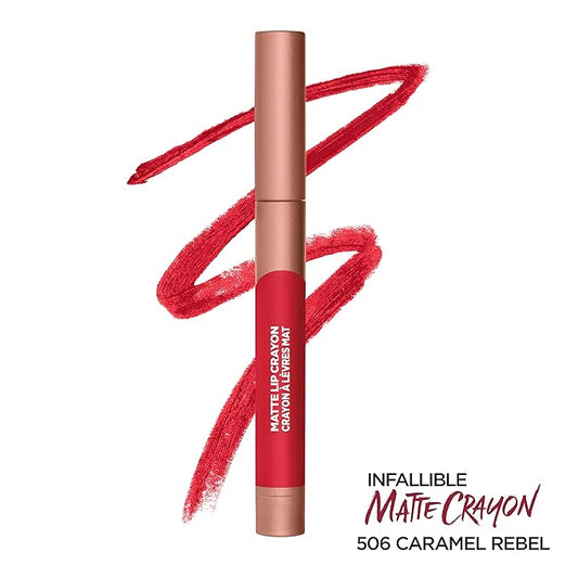 L’Oréal Paris Infallible Matte Lip Crayon, Caramel Rebel (Packaging May Vary)