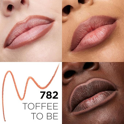 L'Oreal Paris Colour Riche Lip Liner Pencil, Creamy Lip Liner with Omega 3 and Vitamin E, 782 Toffee To Be (Warm Deep Brown)