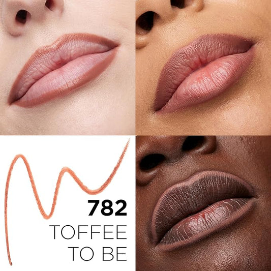 L'Oreal Paris Colour Riche Lip Liner Pencil, Creamy Lip Liner with Omega 3 and Vitamin E, 782 Toffee To Be (Warm Deep Brown)