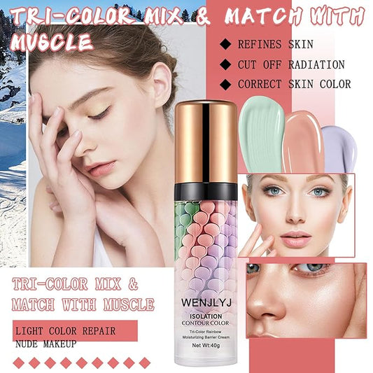 One Step Color Corrector,Isolation Cream,Moisturizing Concealer Foundation,Invisible Pore Makeup Primer,Oil Control Color Correcting for Women
