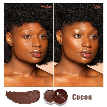 Juvia's Place Bronzed Cream Bronzer - Cocoa - Smooth Cream Bronzer Pot for Sun-Kissed Glow & Warmth, Buildable & Blendable Makeup Contour with Long-Lasting Matte Shimmer Finish, Highly Pigmented