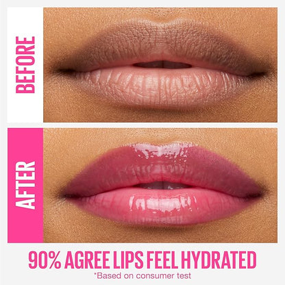Maybelline New York Lifter Gloss Hydrating Lip Gloss with Hyaluronic Acid, Bubblegum, Sheer Bright Pink, 1 Count