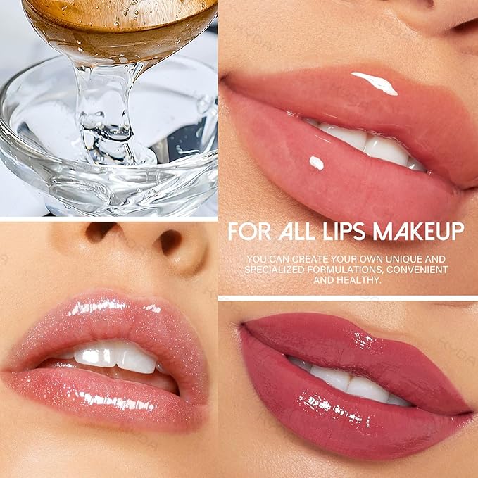 KYDA 200ML Moisturize Lip Gloss Base,Lip Gloss Base Oil Material Lip Makeup Primers, Non-Stick Lipstick Primer Lip Gloss Base for DIY Handmade Lip Balms Lip Gloss-200g