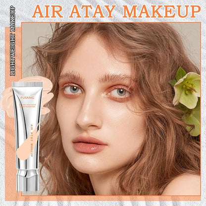 Liquid Foundation Makeup,Oil Control Concealer Long Lasting Silky Full Coverage Foundation Cream with brush,Waterproof Lightweight Face Makeup Foundation for Women