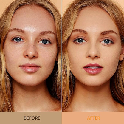 Airbrush Foundation Set with Soft Makeup Brush, [Light Weight], [Long Lasting], [Anti-aging Ingredient], [Oil Control Formula], Full Coverage Foundation for All Skin Type, 04# Buff Beige