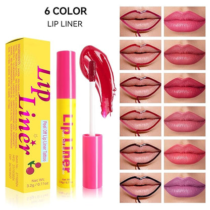 Peel-Off Lip Tint, Moisturizing Highly Pigmented Peel-Off Lip Makeup 24H Color Hold, Waterproof & Smudge-Proof Lip Gloss Long-Lasting Lip Stain for Women, 02#Rose