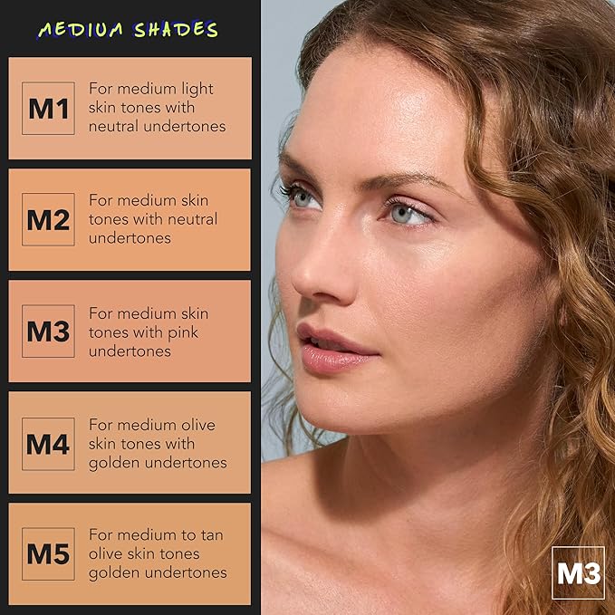 COVER FX Power Play Foundation - Shade M5 - Buildable Full Coverage - Waterproof Sweat-Proof Transfer-Proof - Natural Matte Finish - All Skin Types