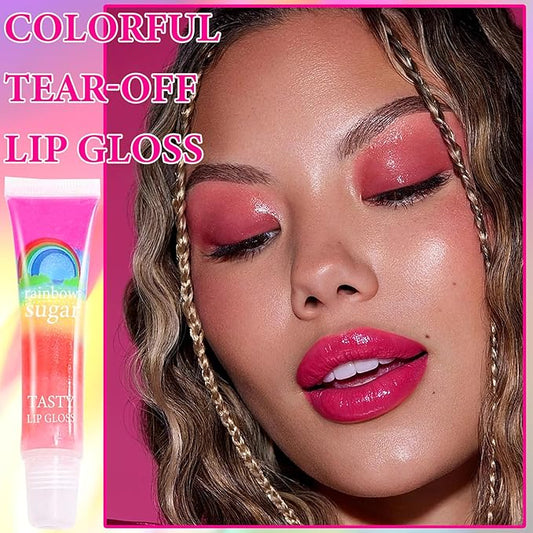 4 Pcs Color Changing Lip Gloss,Smooth Long Lasting Shiny Magic Color Jelly Color Changing Lipstick Lip Balm,Moisturizing Colorful Lip Stain Oil Lipgloss Lip Tint Set for Women