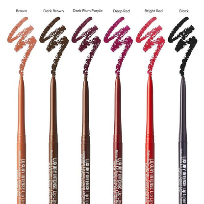Professional Lip Liner, Long-Lasting Luxury Intense Lipliner, Creamy Retractable Easy to Use Richly Pigmented Lip Liner Pencil 3 PCS (Deep Red)