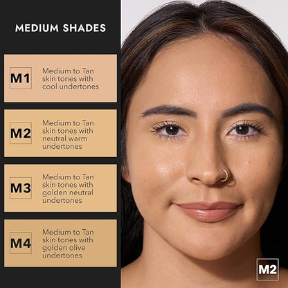Cover FX Discoloration Kit: Total Coverage Cream Foundation - M5 + Skin Discovered Longwear Concealer, M4 - Full Coverage
