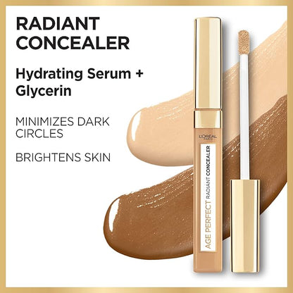 L’Oréal Paris Age Perfect Radiant Concealer with Hydrating Serum and Glycerin, Golden Sun