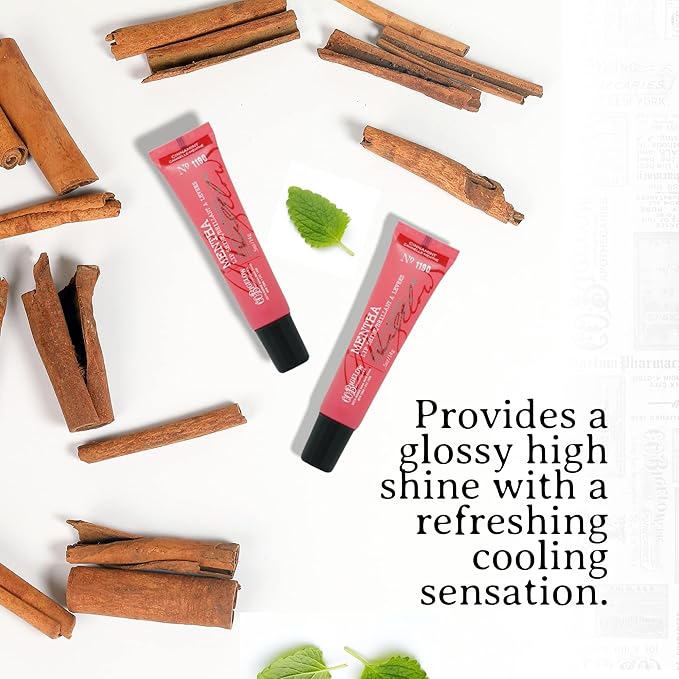 C.O. Bigelow Cinnamint Mentha Lip Shine Balm Trio, Lip Gloss & Balm Tubes, 3 Pack, 0.5 oz / 14g each