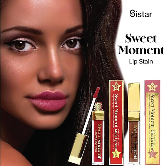 Sistar Sweet Moments Matte Lip Stain Long-Lasting Matte Finish Vivid High Pigment Colors Smooth and Sweet 1.5 mL / 0.05 fl. oz. (Rosé)