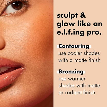e.l.f. Primer-Infused Bronzer, Long-Lasting, Lightweight & Buildable Powder Bronzer, Delivers A Matte Finish, Vegan & Cruelty-Free, Fresh Tan