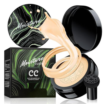 Air Cushion CC Cream - Moisturizing BB Cream Foundation Makeup Long Lasting Matte Concealer Cushion Foundation for Even Skin Tone, Ideal Mothers Day Gifts (Ivory)