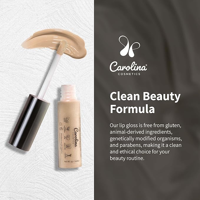 Plant-Based Non-Sticky Lip Gloss (Wifey) - Hydrating & Nourishing - Sunflower Seed Oil, Cacao & Grape Seed Oil - Gluten-Free, Vegan, Non-GMO, Paraben-Free - 5g/0.18oz