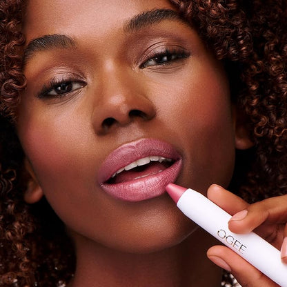 Ogee Cheers to Glow Limited-Edition Set - Sculpted Face Stick in Copper, Tinted Sculpted Lip Oil in Rosalia, and Beyond Clean Volumizing Mascara