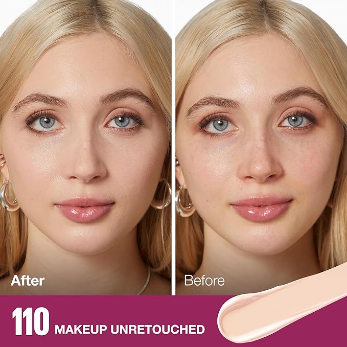 Maybelline Instant Age Rewind Dark Circles Concealer with Fit Me Matte + Poreless Liquid Foundation, Fair Ivory