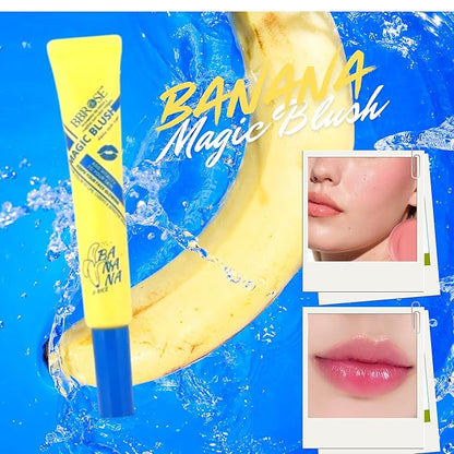 Banana Magic Blush 20ml – Long-Lasting Organic Liquid Blush for Lips & Cheeks, Buildable Vegan Makeup with Hydrating Matte Finish for a Natural Radiant Glow