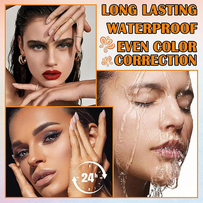 9 Colors Corrector Concealer Palette,Correcting Concealer Cream Makeup Contour Palette Conceals for Dark Circles and Blemish,Contouring Liquid Foundation Highlighting Makeup Kit with Brush
