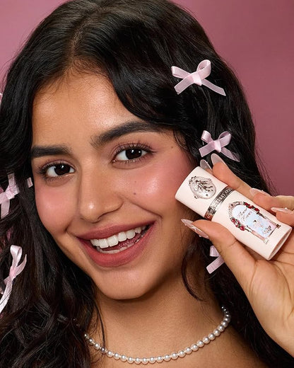 Flower Knows Strawberry Cupid All Day Glow Liquid Blush 05+Little Angel Cushion Powder Puff Set