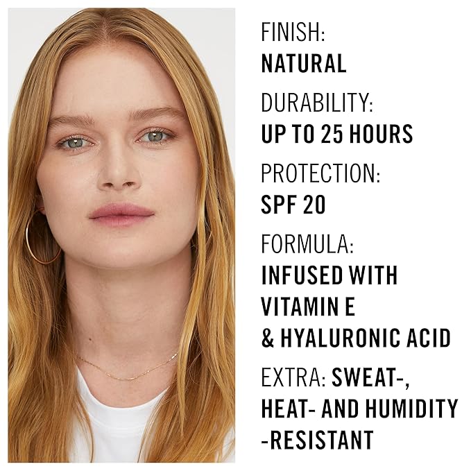 Rimmel London Lasting Finish 25HR - 50 Fair Porcelain - Foundation, 25-Hour Wear, Full Coverage, Waterproof, 1oz