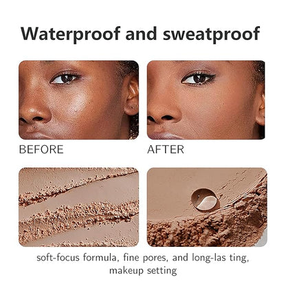 POWDER FOUNDATION soft-focus formula, fine pores, and long-las ting, makeup setting (D, ONE SIZE)