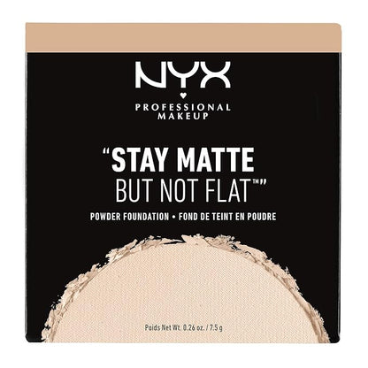NYX PROFESSIONAL MAKEUP Stay Matte But Not Flat Powder Foundation, Nude