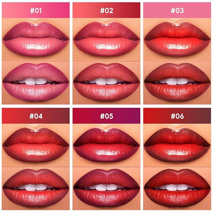 Brown Liquid Lip Liner Red Lip Stain Marker Pen, 2in1 Double Head 2 Color Lip Tint Pencil, Long Lasting Smudge Proof Lightweight Natural Matte Finish All Day Wear Cherry Lip Combo for Women