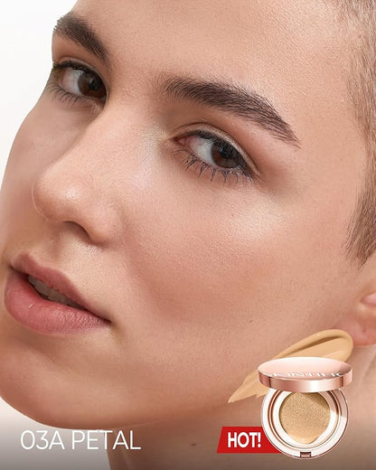 Cushion Foundation | Cover All Perfect Air Cushion | SPF 35 PA++++ | Oil-Control Waterproof Fondation Sweatproof Matte Finish Poreless Foundation Flawless BB Cream CC Makeup