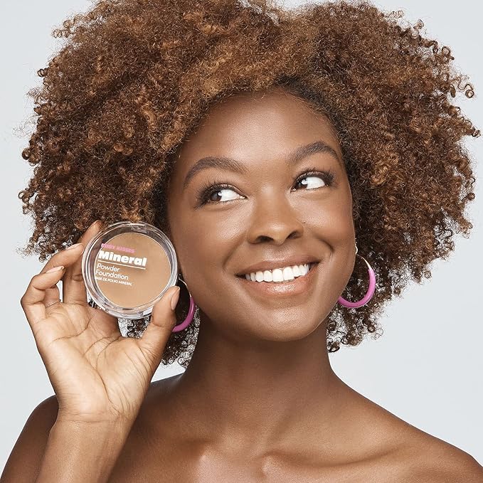 Ruby Kisses Mineral Pressed Powder Foundation, Medium to Full Coverage Natural Finish 0.35 Ounce (Golden Honey)