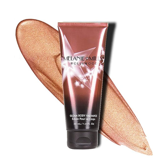 Gleam Body Radiance All In One Makeup, Moisturizer & Glow For Face & Body - Rose Gold, Mini 1 fl.oz.