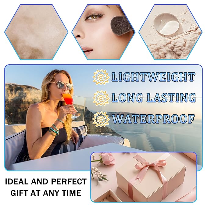 Sunscreen Setting Powder SPF 50 +,Translucent Mineral Sunscreen with Brush for Face Make Up,Oil Control Matte Finish,Lightweight Breathable Face Makeup Powder