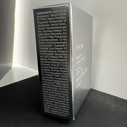 TIRTIR Mask Fit Aura Silver Cushion Foundation | Semi-glow Finish, Natural Coverage, Moisturizing, Lightweight, Korean cushion foundation (#25N Mocha, Full Size, 0.63 Fl Oz)