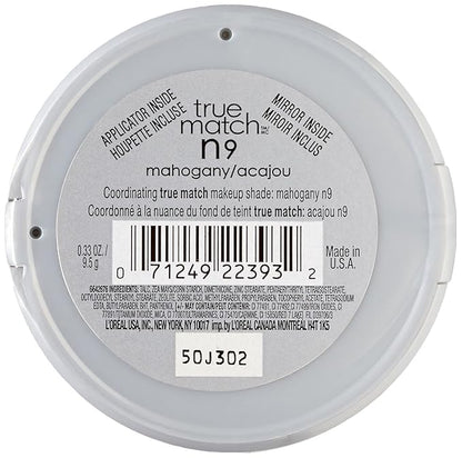 L'Oreal Paris True Match Powder, Mahogany, 0.33 Ounces
