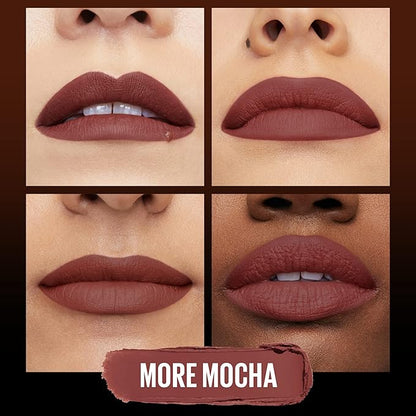 MAYBELLINE Color Sensational Ultimatte Matte Lipstick, Non-Drying, Intense Color Pigment, More Mocha, Mid-Tone Mauve, 1 Count (Pack of 2)