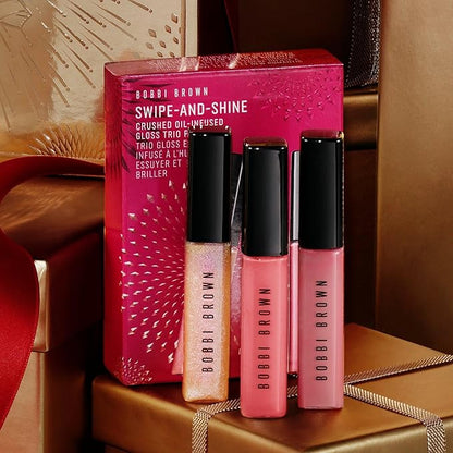 Bobbi Brown Crushed Oil-Infused Hydrating Lip Gloss Trio Set, Pink
