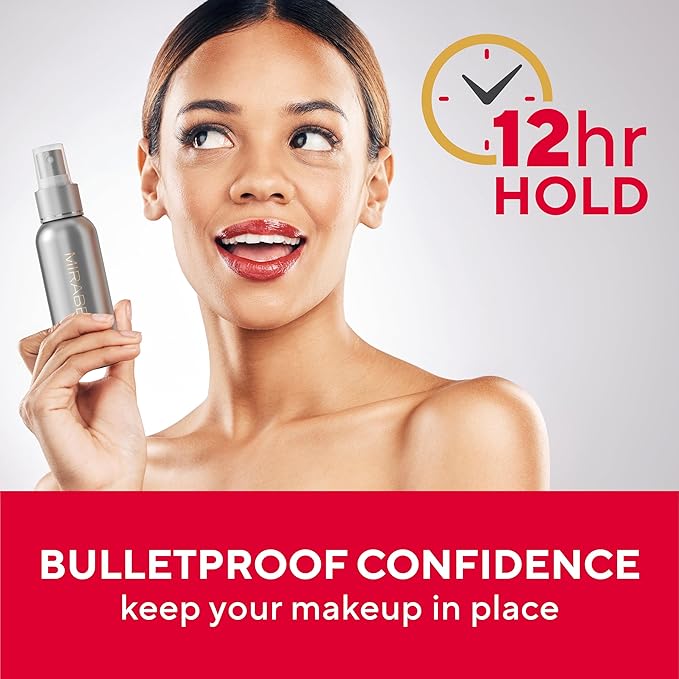 Mirabella Bulletproof Matte Setting Spray for Makeup, Finishing Spray for Makeup Locks in Foundation with a Weightless, Long-Lasting Finish, Setting Spray for Oily Skin is Suitable for All Skin Types