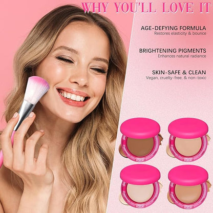Peptide Bounce Foundation – Hydrating, Age-Defying Foundation for Mature Skin And All Skin Types, Vegan, Clean, Natural, Medium Buildable Coverage, Satin Finish (Fair-Light)