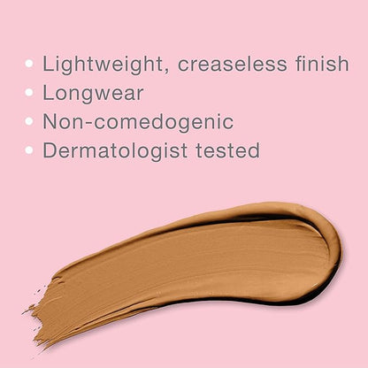Neutrogena Healthy Skin Radiant Brightening Cream Concealer with Peptides & Vitamin E Antioxidant, Lightweight Perfecting Concealer, Brulee Light/Medium 01 cool undertones, 0.24 oz