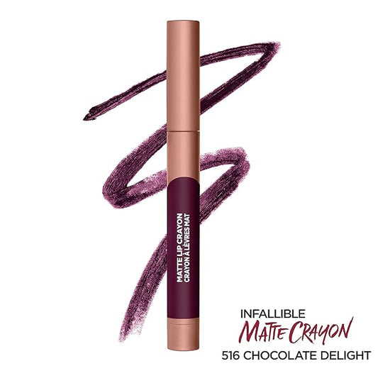 L’Oréal Paris Infallible Matte Lip Crayon, Chocolate Delight (Packaging May Vary)