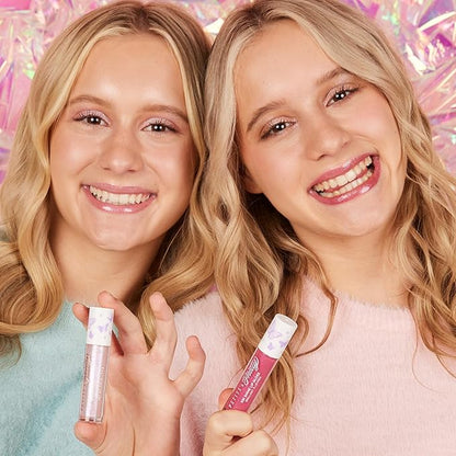 Petite 'N Pretty So Dreamy 10K Shine Lip Gloss Duo—Makeup for Girls, Kids, Tweens, Teens—High Shine, Lightweight, Made in the USA (First Freeze and Rosy Dreams)—Limited Edition