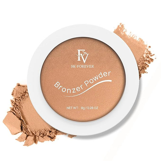 FV Bronzer Powder Long Lasting, Waterproof & Buildable Silky Bronzing Powder, Sunkissed Glow Makeup Finish, Talc-Free Bronzers for Women, Bronzer, 0.28oz