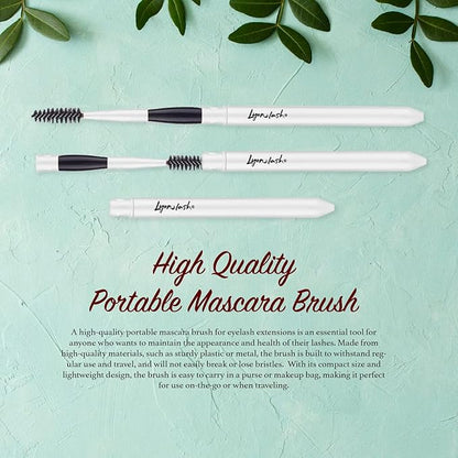 Lyon Lash Eyelash Extension Shampoo (Lily), Gentle Formula Paraben & Sulfate Free, Oil Free Foam Cleanser Kit | Remove Eye Makeup & Oil & Dust | Professional Salon And Home Use (60ml + 1 mascara wand + 1 cleansing brush)